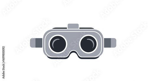 Stylized rendition of virtual reality headset, offering an engaging gateway to immersive experiences and digital exploration through technological