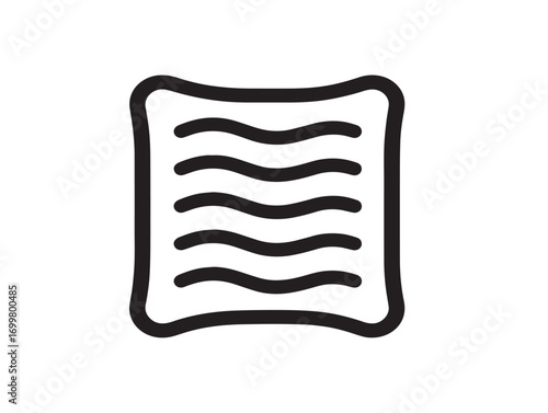 Protective Medical Heating Pad Symbol in Elegant Modern Vector Line Artwork