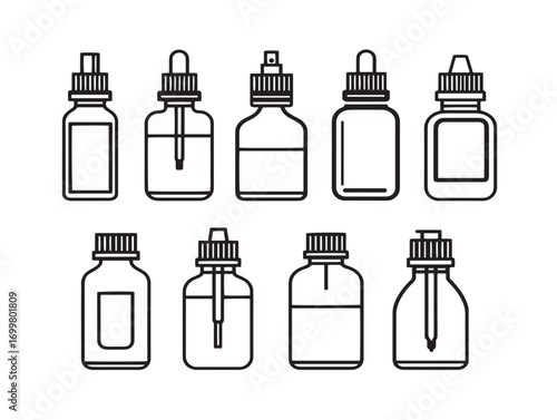 Healthcare Medical Humidifier Bottle Illustration in Simple Professional Vector Line Design