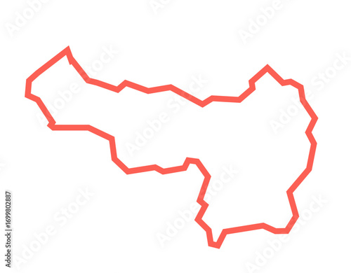 Line illustration of Kurung Kumey district of Arunachal Pradesh state of India