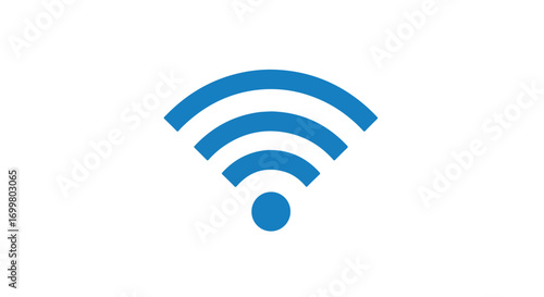 Ubiquitous wireless connectivity visualized: A simple blue wifi signal indicator in a vector format for online content