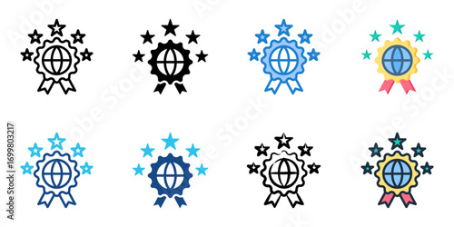 Quality Assurance icon set multiple style collection 

