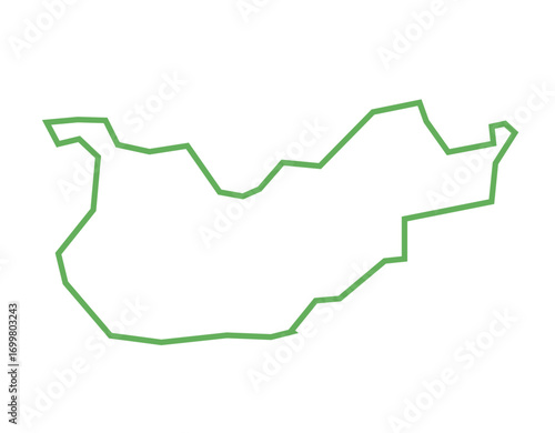 Line illustration of Tawang district of Arunachal Pradesh state of India