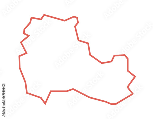 Line illustration of West Siang district of Arunachal Pradesh state