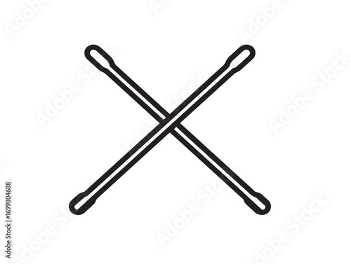 Protective Medical Iodine Swabs Icon in Stylish Minimal Vector Line Artwork