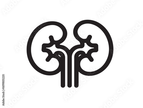 Protective Medical Kidney Dish Icon in Clean Minimal Vector Line Illustration