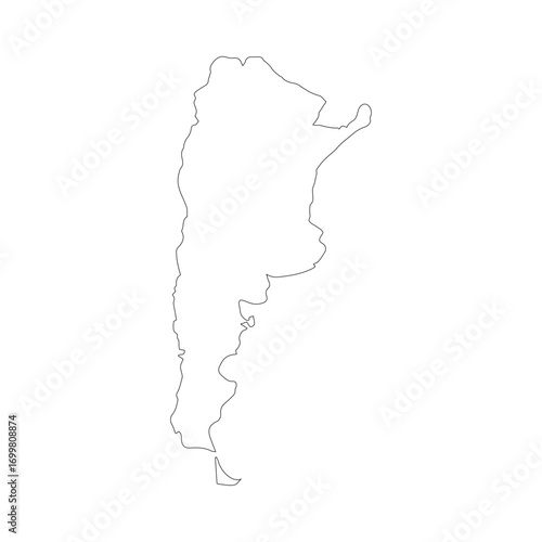 Argentina map vector outline