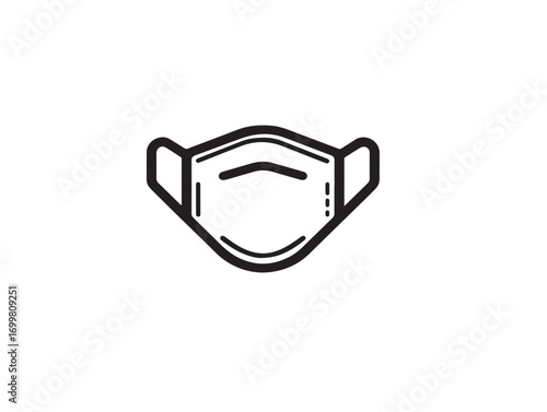Sterile N95 Respirator Mask Icon in Elegant Professional Vector Artwork