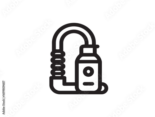 Hospital Nebulizer Icon in Stylish Clean Minimal Vector Line Design