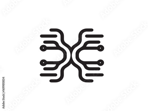Medical Pathology Slides Icon in Elegant Minimalist Vector Line Artwork