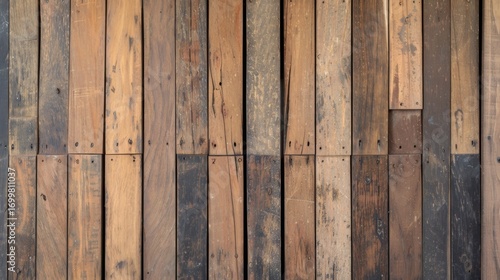 Warm Rustic Wooden Wallpaper: Textured Brown Design with Wood Grain—Elegant Calm Background Wall for Nature-Inspired Decoration