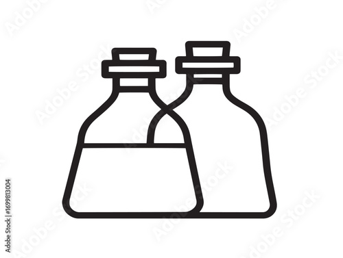 Medical specimen bags vector illustration in clean line art