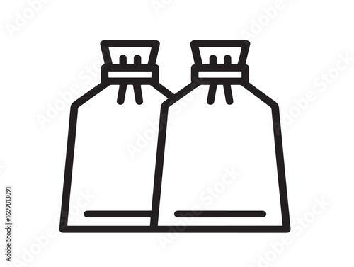 Cleanly drawn medical specimen bags in modern vector design