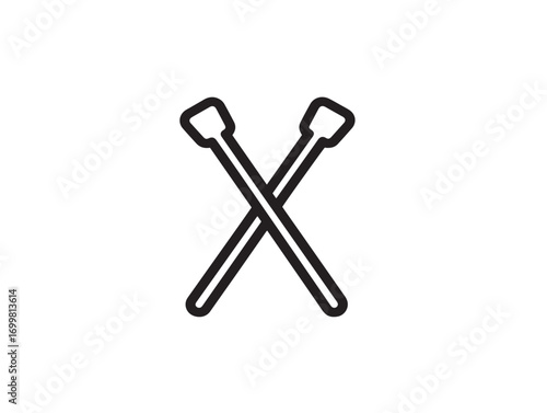 Clean vector art of medical specimen swabs illustration