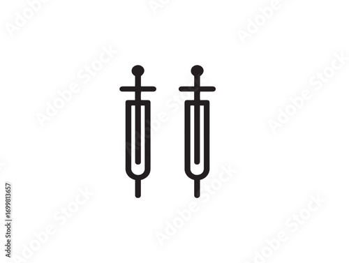 Modern and clean vector illustration of medical specimen swabs