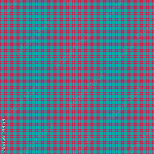 Teal and magenta plaid pattern