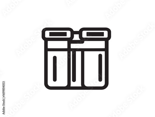 Stylish 2D illustration of medical specimen transport containers