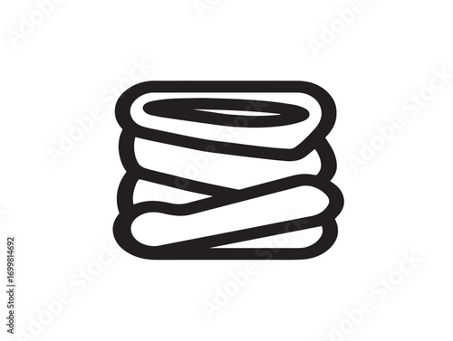 Minimal medical splint icon in clean 2D illustration