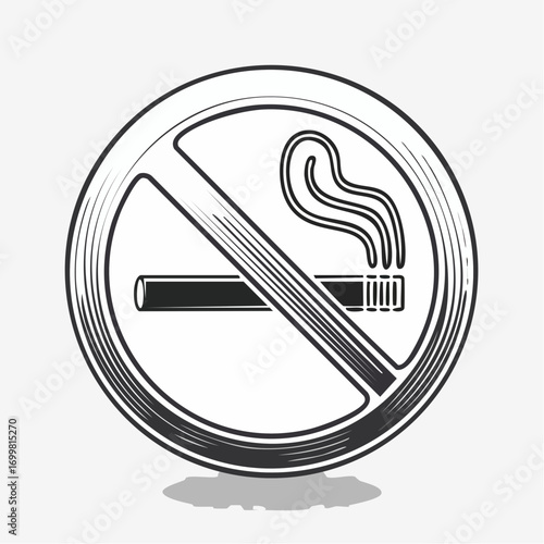 A clear visual representation of a non-smoking policy, emphasizing health and safety in public and private spaces, promoting clean air and well-being for everyone