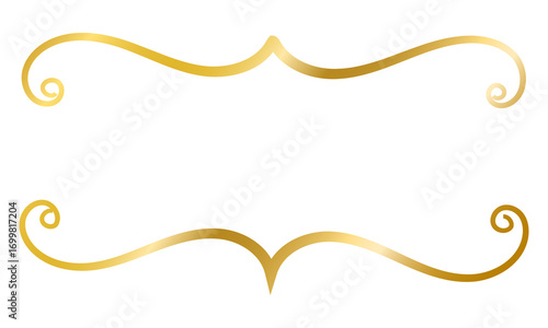 Hand draw Vintage Decorative Frames,  gold frame, frame line collection png transparent background
