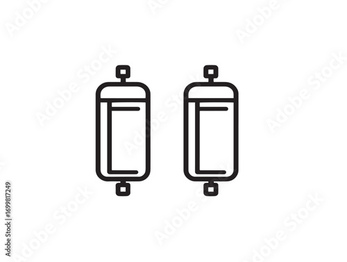 Modern suction canister drawing in professional vector artwork