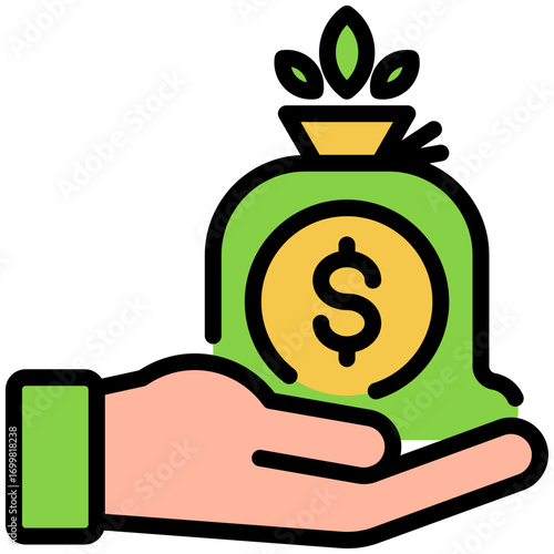 Profitable icon for business opportunities, business, website, application, printing, document, poster design, etc