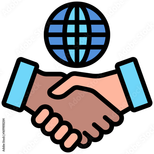 Business partnership icon for business opportunities, business, website, application, printing, document, poster design, etc