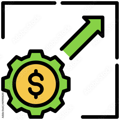 Expand income icon for business opportunities, business, website, application, printing, document, poster design, etc