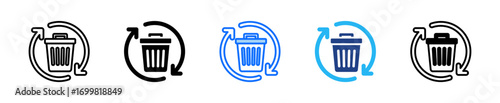 Zero Waste Icon Set Multiple Style Collection