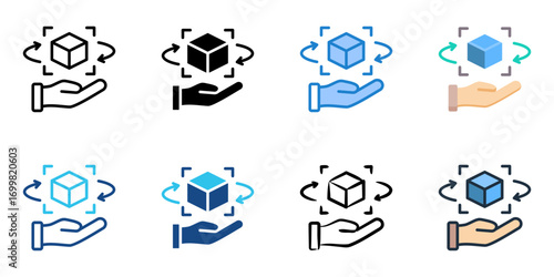 Computer Aided Design icon set multiple style collection 
