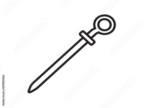 Minimal sterile surgical handle tool in flat vector illustration