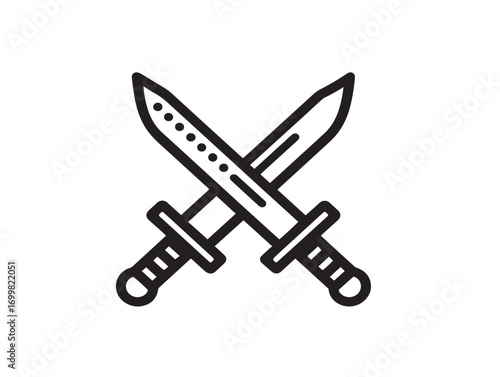 Clean sterile surgical knife equipment in flat vector style