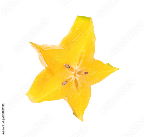 Tableau sur toile slice of carambola isolated on white background