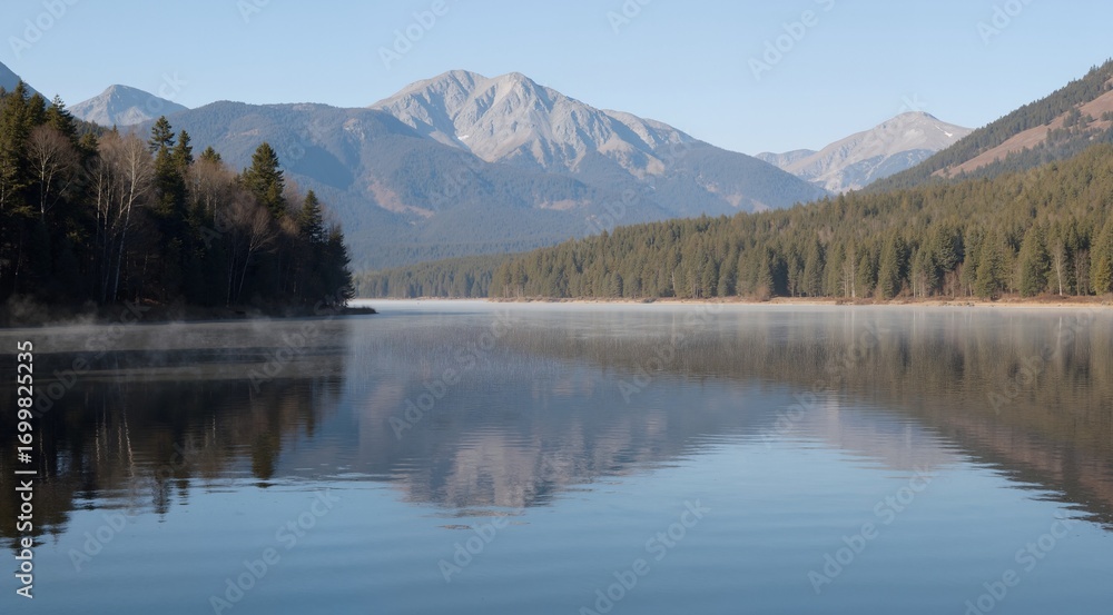 Fototapeta premium mountain reflection in lake