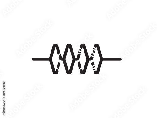 Elegant and detailed medical sutures vector illustration