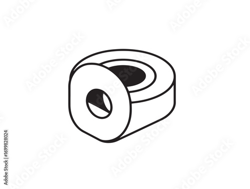 Professional sterile medical tape icon in elegant vector artwork
