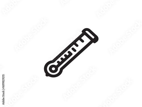 Clean vector design of medical thermometer probe icon