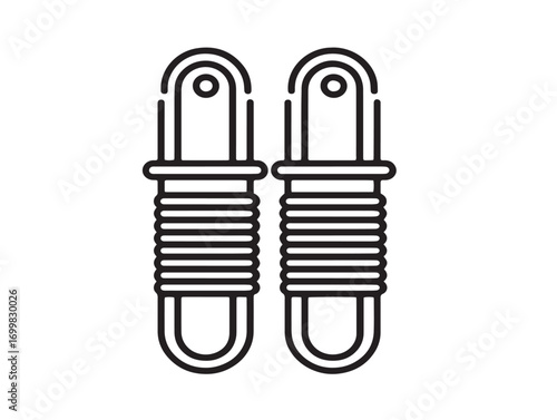Professional healthcare towel clamp icon in elegant outline