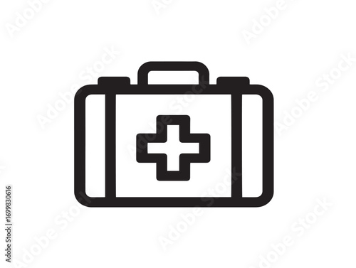 Modern medical trauma kit illustration in vector format