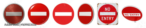 Red no entry sign set including metallic, glossy, graphic, simple, and distressed styles isolated. Road safety and warning symbols. Free Download Red no entry sign set including metallic, glossy, graphic, simple, and distressed styles isolated. Road safety and warning symbols. - GFXLoad