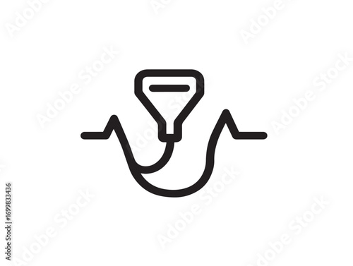 Clean modern ultrasound scanning probe illustration in vector