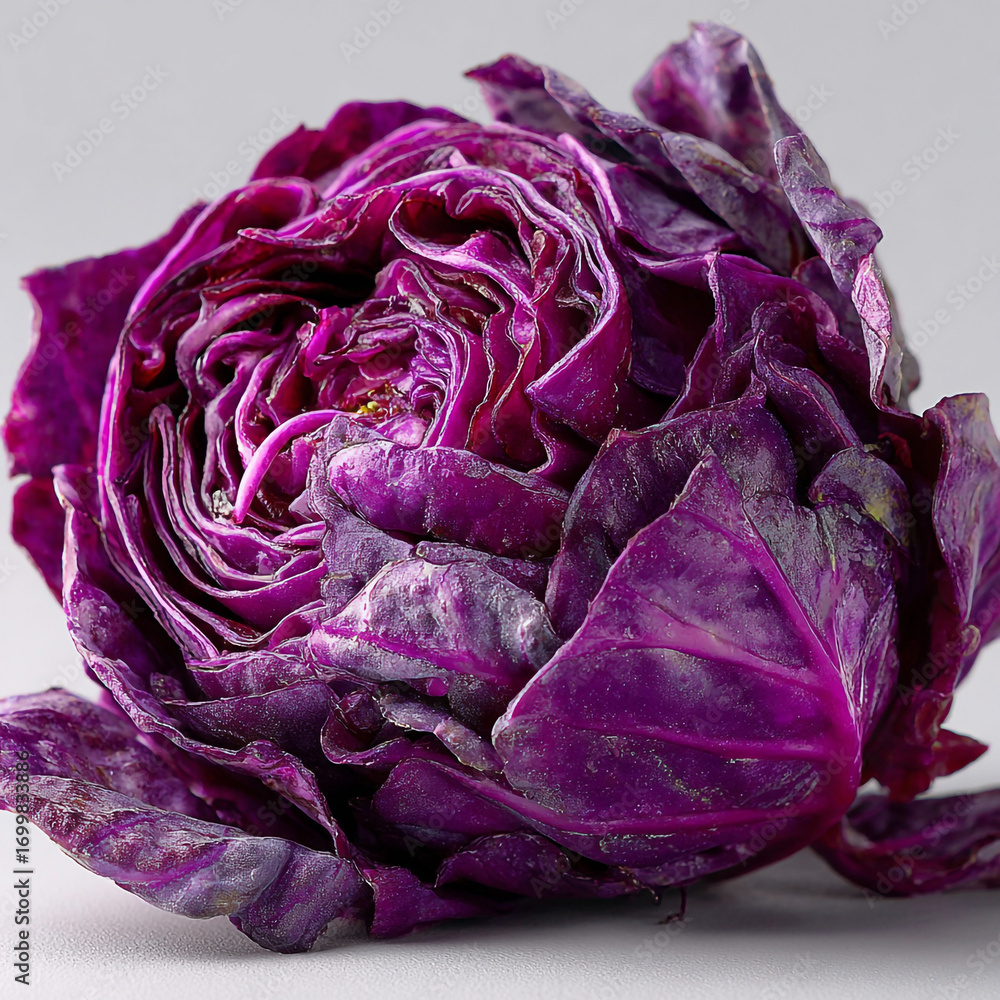 Obraz premium Shredded Rich Spiraled Neat Cabbage Purple Into Mound