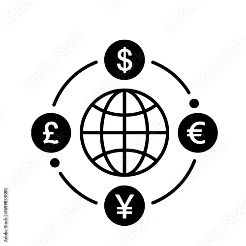 Global Currency Exchange Icon An essential symbol representing worldwide finance and international monetary transactions for business