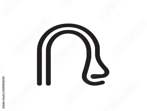 Clean nasal cannula icon illustration in medical vector drawing