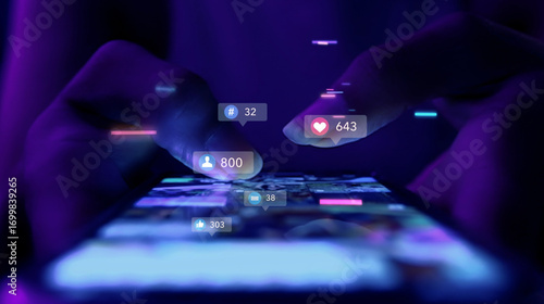 marketing, business, technology, social media, like, media, scrolling, social, social network, application, communication, cyberspace, icon, follow, message, online, background, concept, viral video