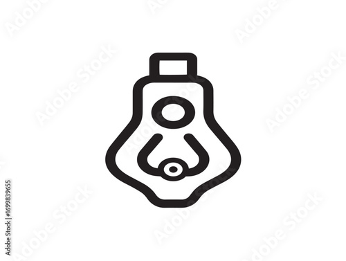 Modern flat nebulizer mask icon in elegant design