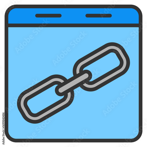 Channel Link Icon Element For Design