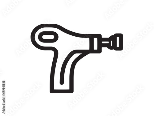 Detailed healthcare otoscope vector line art illustration