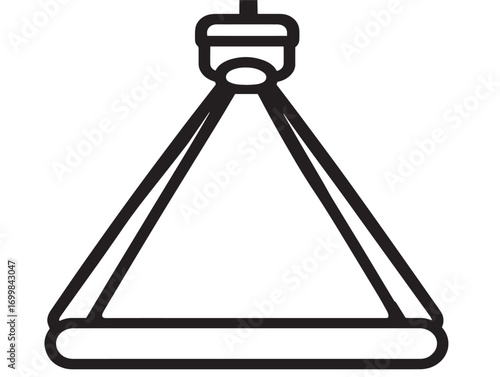 Flat healthcare sling supportive equipment in vector format