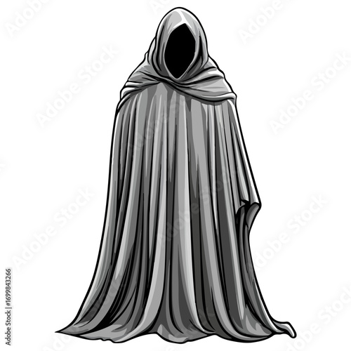 death cape, dress up, halloween, festival, vector, transparent background, cape, icon, model, style, cloak, hood, costume, ghost, dark